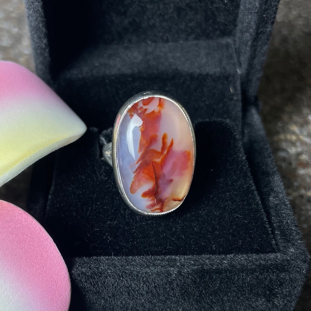 Handcrafted Garnet Quartz ring | Size: 5.65